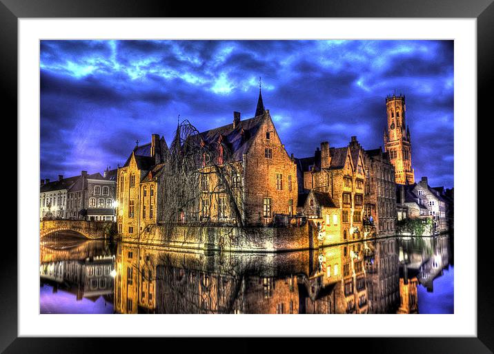  Reflections in Brugge Framed Mounted Print by Lorraine Paterson