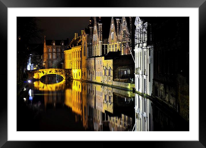 Beautiful Brugge canals  Framed Mounted Print by Lorraine Paterson