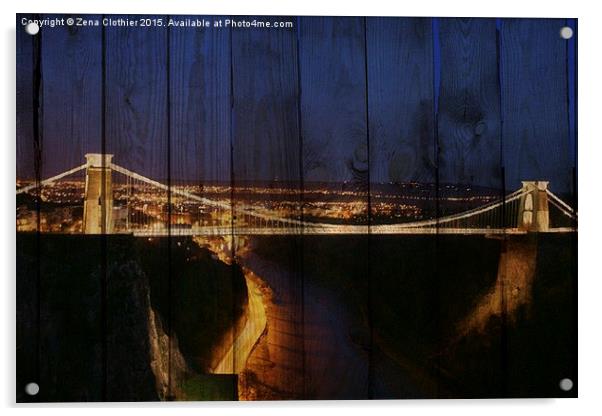 The Wooden Bridge Acrylic by Zena Clothier