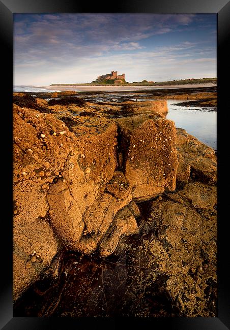  Bamburgh Castle, Northumberland Framed Print by Dave Hudspeth Landscape Photography