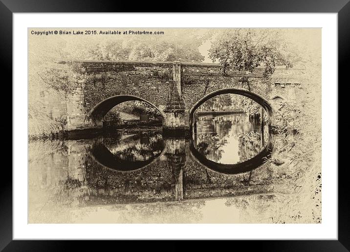  Medieval Bridge Framed Mounted Print by Brian Lake
