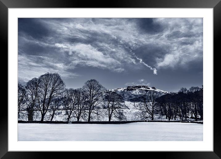 Bamford Edge in Winter  Framed Mounted Print by Darren Galpin