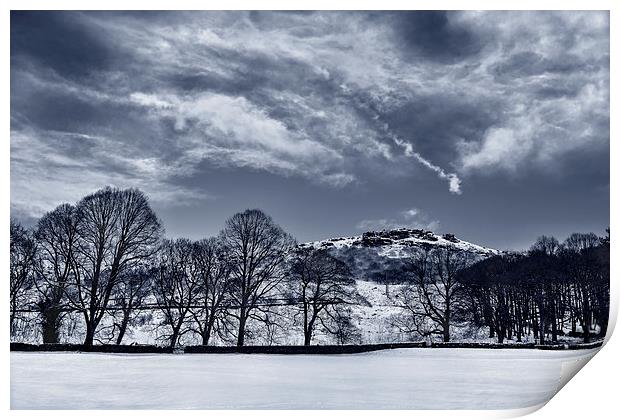 Bamford Edge in Winter  Print by Darren Galpin