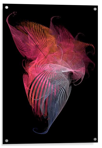 Tangle of Silk Scarves Acrylic by Ann Garrett