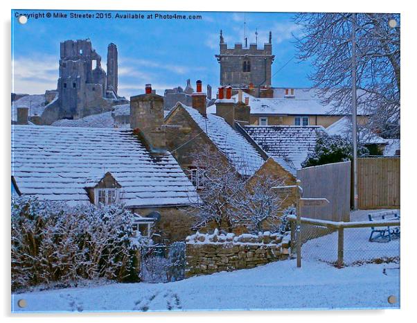  Snowy Corfe Acrylic by Mike Streeter