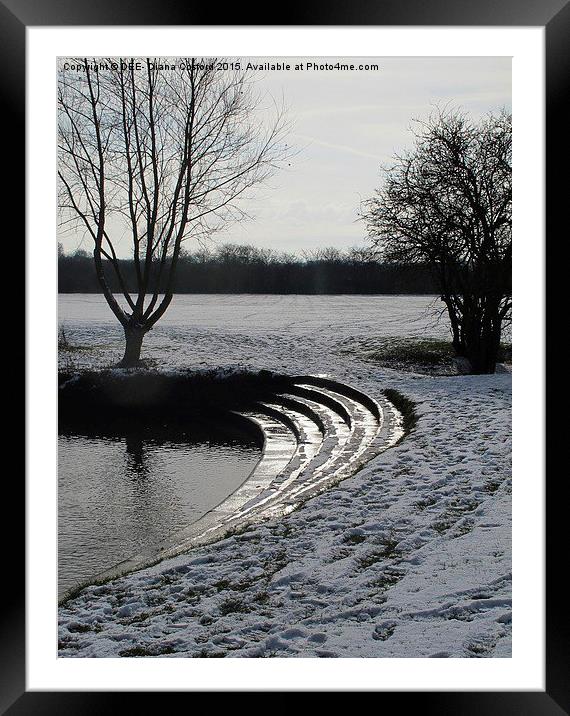  Olney, Buckinghamshire, in snow. Framed Mounted Print by DEE- Diana Cosford