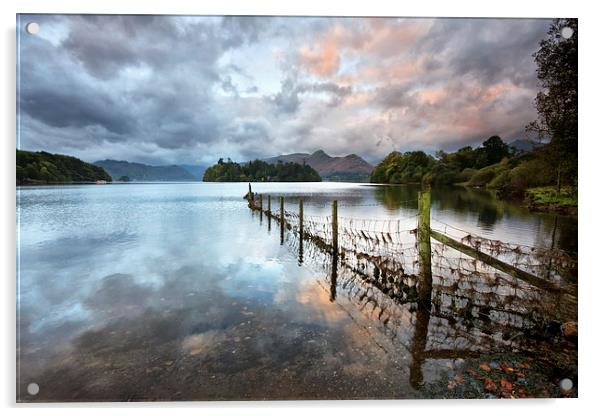  Early Morning Sunrise At Derwentwater Acrylic by Gary Kenyon