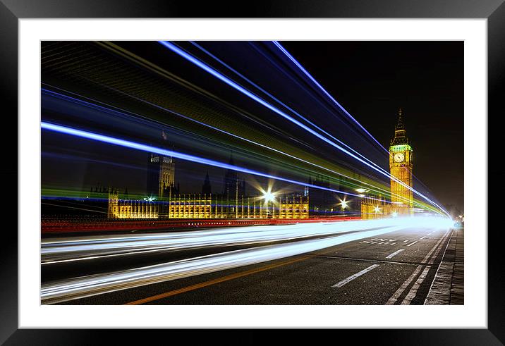  London Lightspeed Framed Mounted Print by Ian Hufton