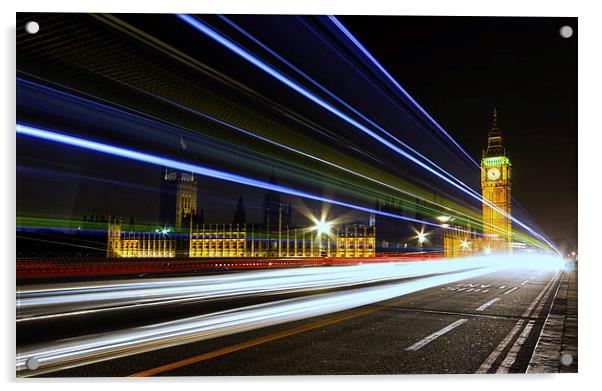  London Lightspeed Acrylic by Ian Hufton