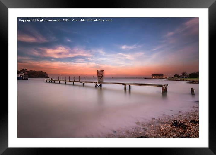 Fishbourne Jetty Framed Mounted Print by Wight Landscapes