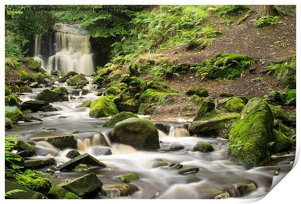  Tigers Clough Falls. Print by Dave Staton