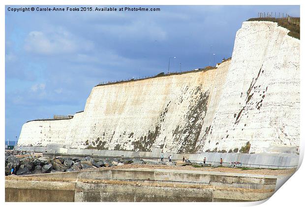   Chalk Cliffs at Saltdean East Sussex Print by Carole-Anne Fooks