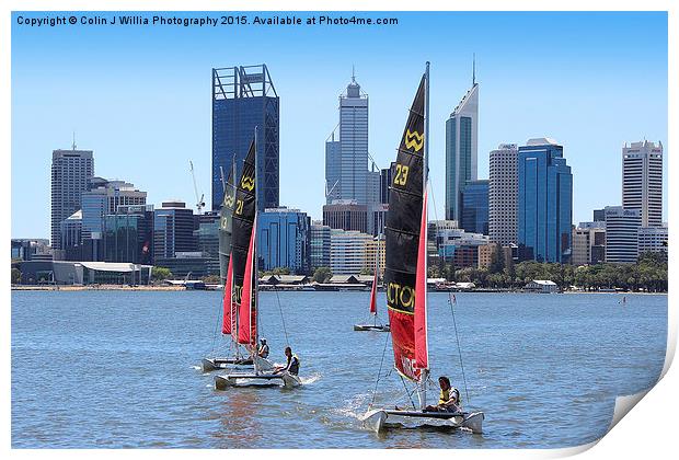  The City Of Perth WA Skyline Print by Colin Williams Photography