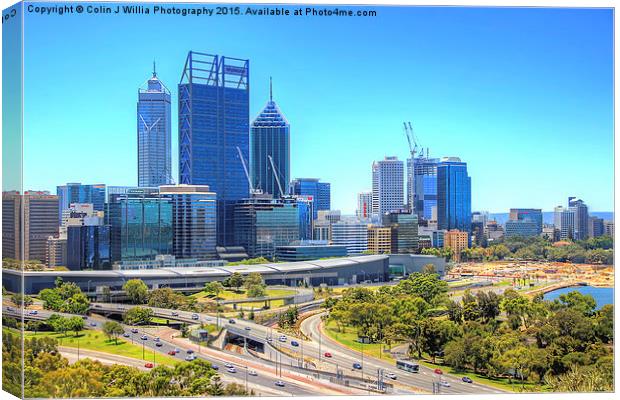  The City Of Perth WA Canvas Print by Colin Williams Photography
