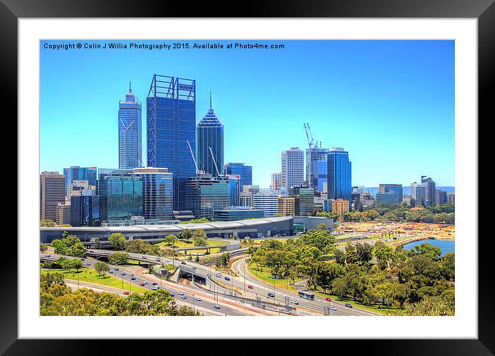  The City Of Perth WA Framed Mounted Print by Colin Williams Photography
