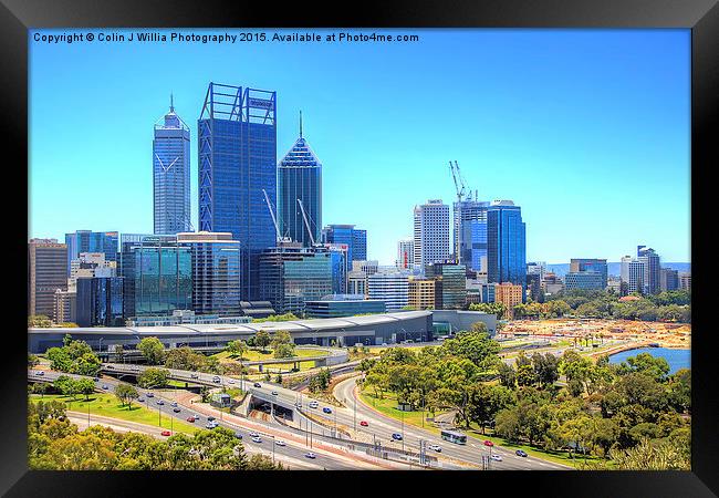  The City Of Perth WA Framed Print by Colin Williams Photography