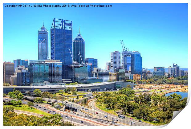  The City Of Perth WA Print by Colin Williams Photography