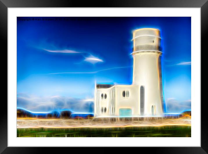  Hunstanton Lighthouse Framed Mounted Print by Alan Simpson