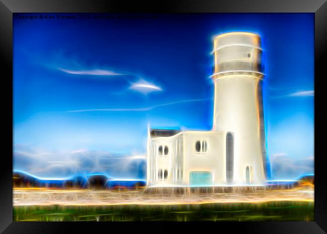  Hunstanton Lighthouse Framed Print by Alan Simpson