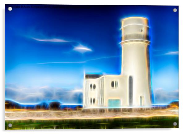  Hunstanton Lighthouse Acrylic by Alan Simpson