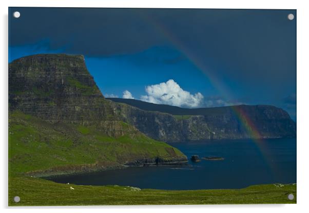 Rainbow on Isle of Sky Acrylic by Gabor Pozsgai