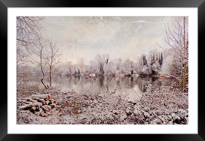 Mirror Reflections on the Lake  Framed Mounted Print by Dawn Cox