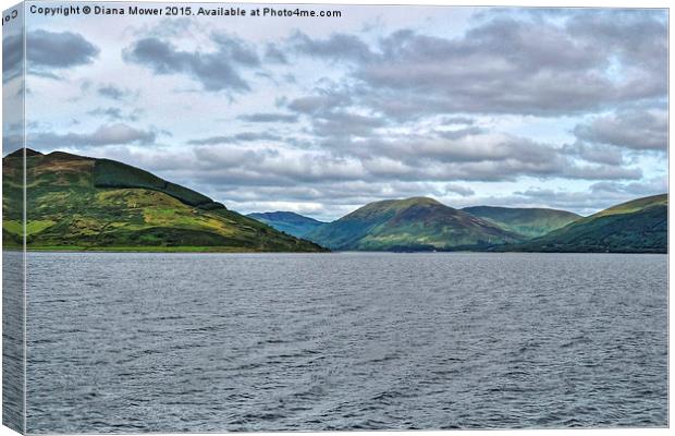  The Kyles of Bute  Canvas Print by Diana Mower