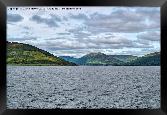  The Kyles of Bute  Framed Print by Diana Mower