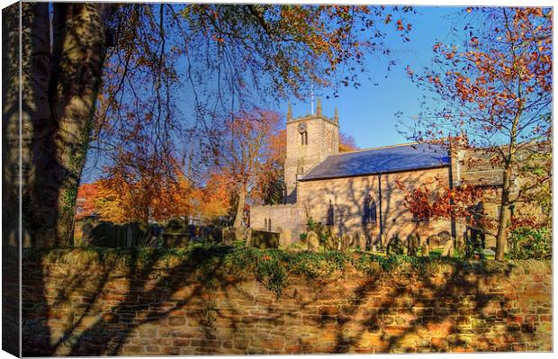 Christ Church, Dore in Autumn  Canvas Print by Darren Galpin