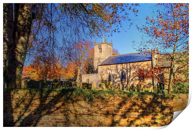 Christ Church, Dore in Autumn  Print by Darren Galpin