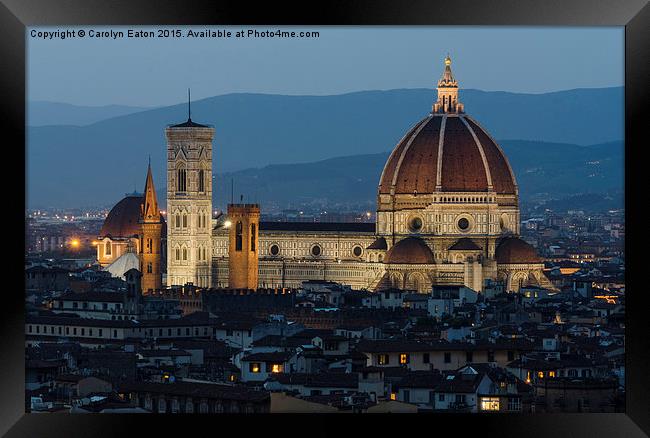  Florence Cathedral at Night (The Duomo) Framed Print by Carolyn Eaton