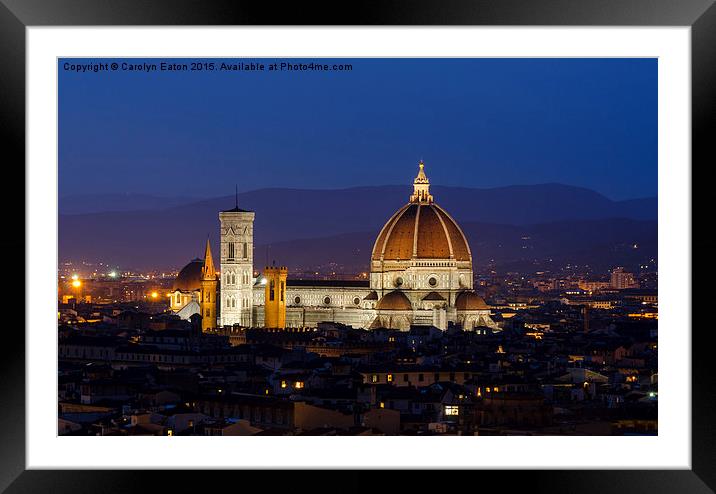  Florence Cathedral at Night (The Duomo) Framed Mounted Print by Carolyn Eaton