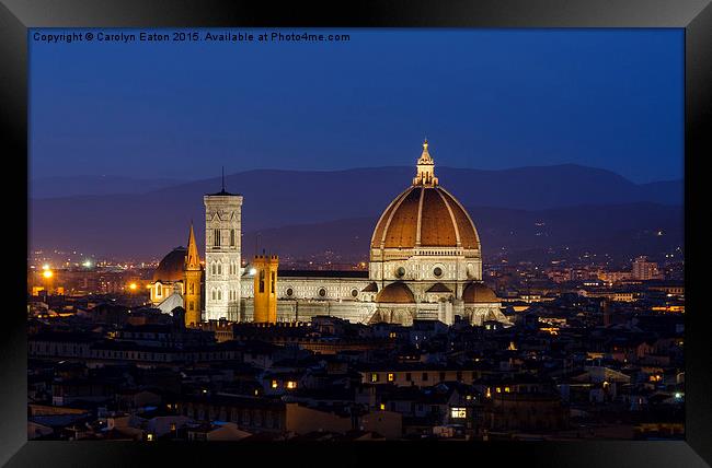  Florence Cathedral at Night (The Duomo) Framed Print by Carolyn Eaton