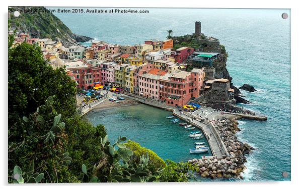  Vernazza, Cinque Terre Acrylic by Carolyn Eaton