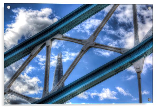  Tower Bridge and The Shard Acrylic by David Pyatt