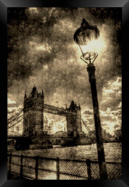 Tower Bridge Vintage Framed Print by David Pyatt