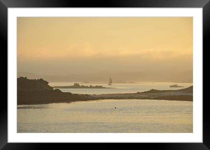  Misty Morning Sail Away Framed Mounted Print by Malcolm Snook