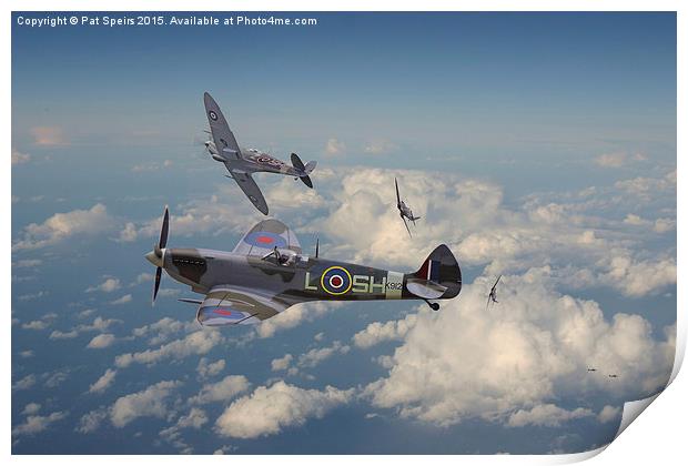  Spitfire - 'Tally Ho' Print by Pat Speirs