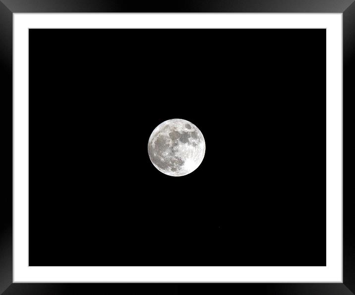 Full Moon Framed Mounted Print by Victor Burnside