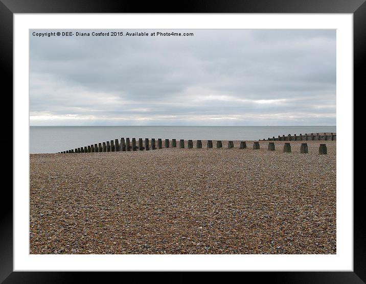  Winters Beach, Eastbourne, Sussex UK Framed Mounted Print by DEE- Diana Cosford
