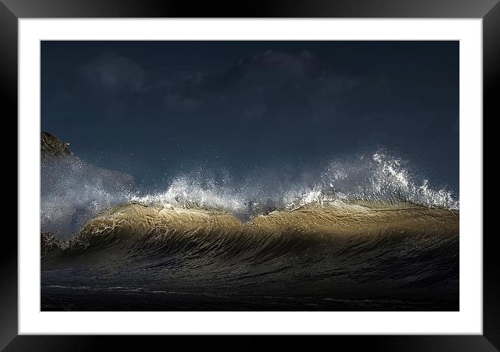  Breaking wave Framed Mounted Print by Leighton Collins