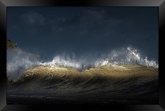  Breaking wave Framed Print by Leighton Collins