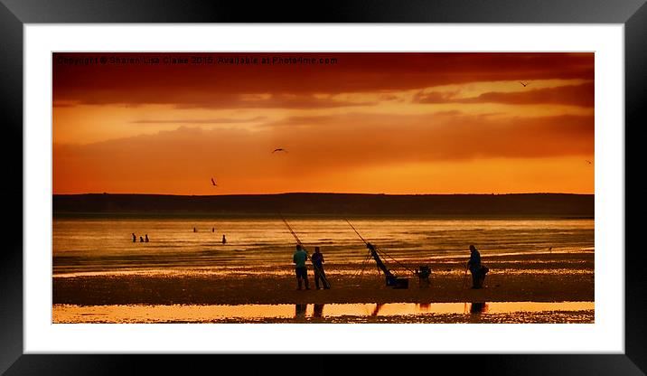  Paddlers and Anglers Framed Mounted Print by Sharon Lisa Clarke