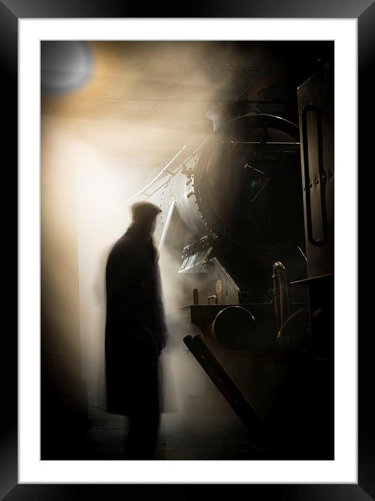Ghostly Engineman Framed Mounted Print by Daniel Wigg