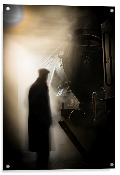 Ghostly Engineman Acrylic by Daniel Wigg