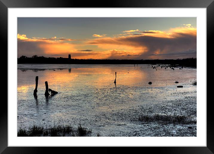  Sunset at Blythburgh Framed Mounted Print by Paul Nichols