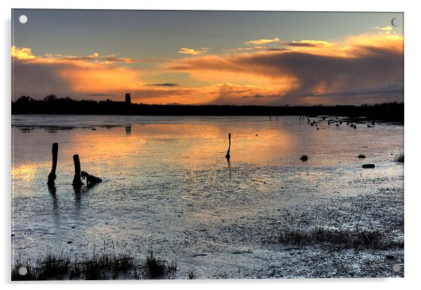  Sunset at Blythburgh Acrylic by Paul Nichols