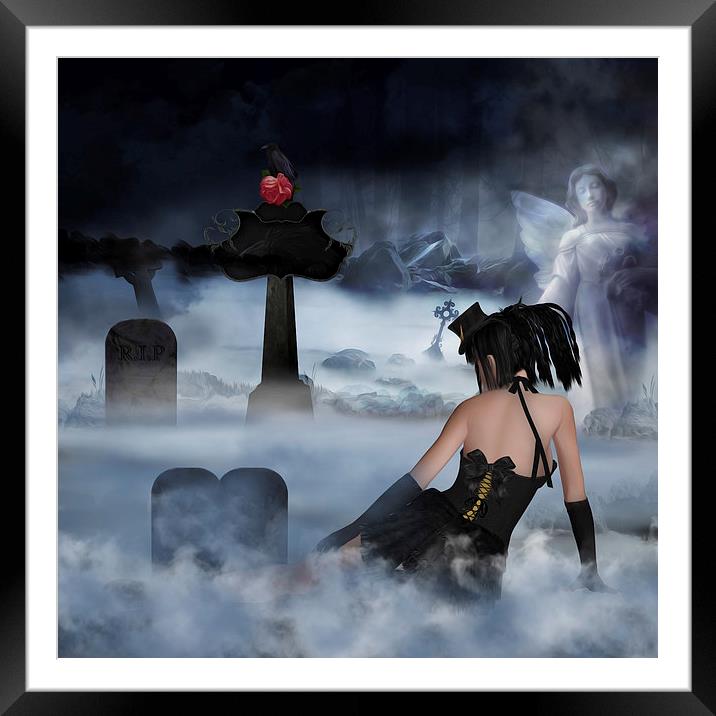 Gothica - Gothic Digital Oil Painting Framed Mounted Print by Tanya Hall