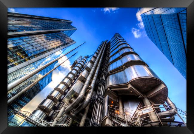 The Lloyd's of London Cheesegrater and Willis Grou Framed Print by David Pyatt