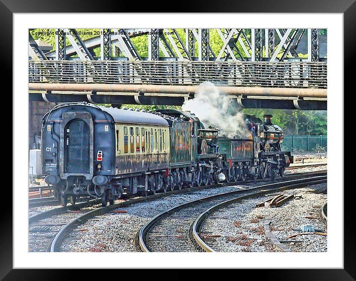 Great Western Locos in Tandem Framed Mounted Print by Paul Williams